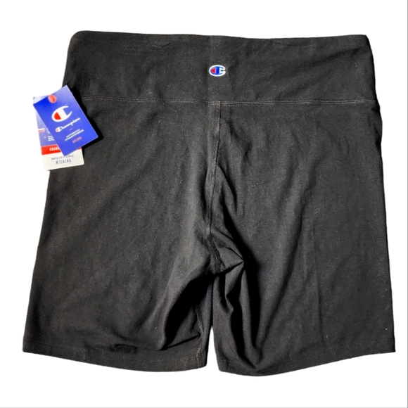 Womens Black Champion Authentic Activewear Moisture Wicking Bike Shorts, Size 2X - Picture 2 of 4